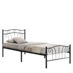 Κρεβάτι Διπλό ARCADIA Μαύρο Μέταλλο (Στρώμα 150x200cm)
