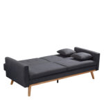 Καναπές Κρεβάτι BELVIA Σκούρο Γκρι 202x89x83cm