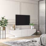 Έπιπλο Τηλεόρασης BERISAMO Λευκό Μοριοσανίδα/Μελαμίνη 180x40x30cm