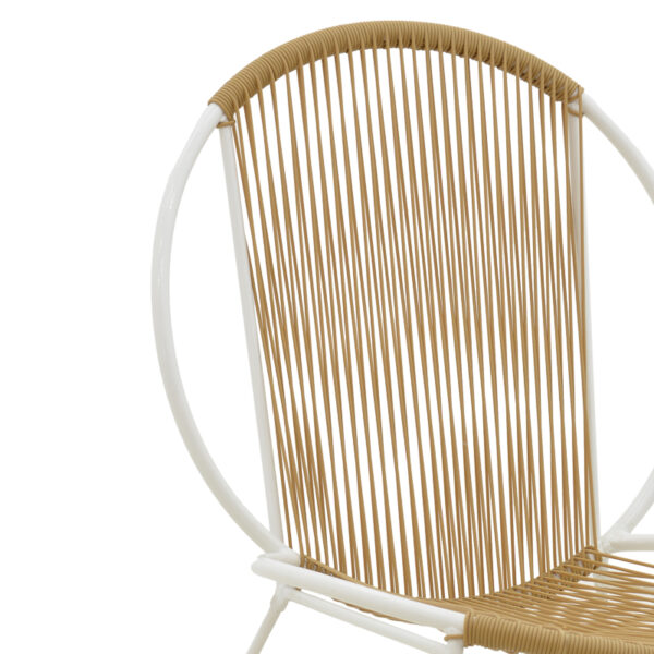 Καρέκλα Dapper  λευκό μέταλλο-pe φυσικό 64.5x74.5x76εκ