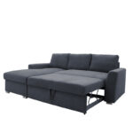 Γωνιακός καναπές-κρεβάτι δεξιά γωνία Belle  ανθρακί 236x164x88εκ
