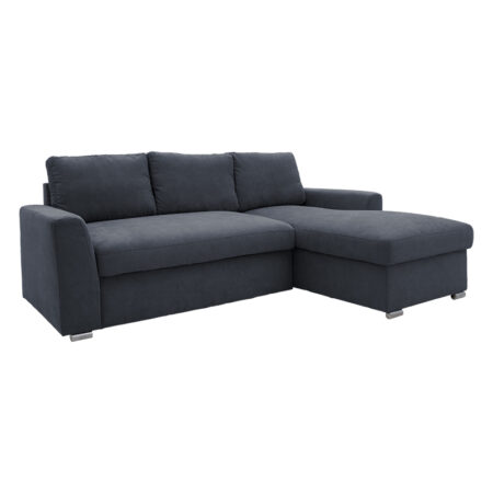 Γωνιακός καναπές-κρεβάτι αριστερή γωνία Belle  ανθρακί 236x164x88εκ