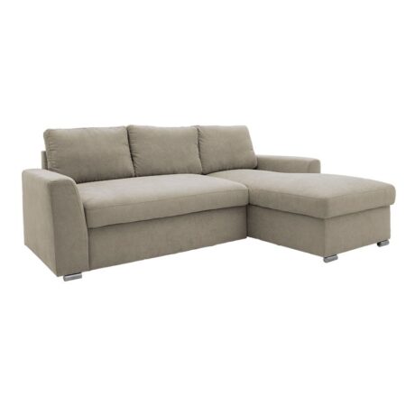Γωνιακός καναπές-κρεβάτι αριστερή γωνία Belle  μπεζ 236x164x88εκ