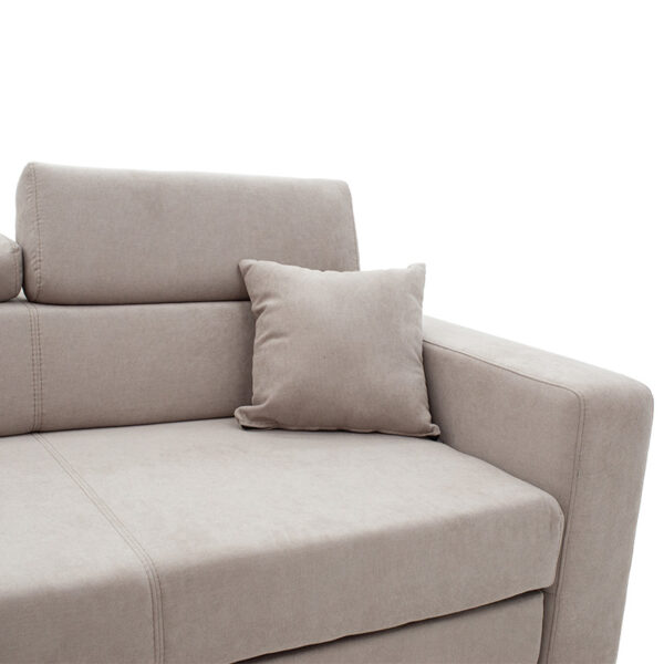 Γωνιακός καναπές-κρεβάτι αναστρέψιμος Lura  μπεζ 255x162x75-90εκ