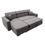 Γωνιακός καναπές-κρεβάτι αναστρέψιμος Lura  ανθρακί 255x162x75-90εκ