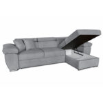 Γωνιακός καναπές-κρεβάτι αναστρέψιμος Comy  γκρι 286x160x75-90εκ