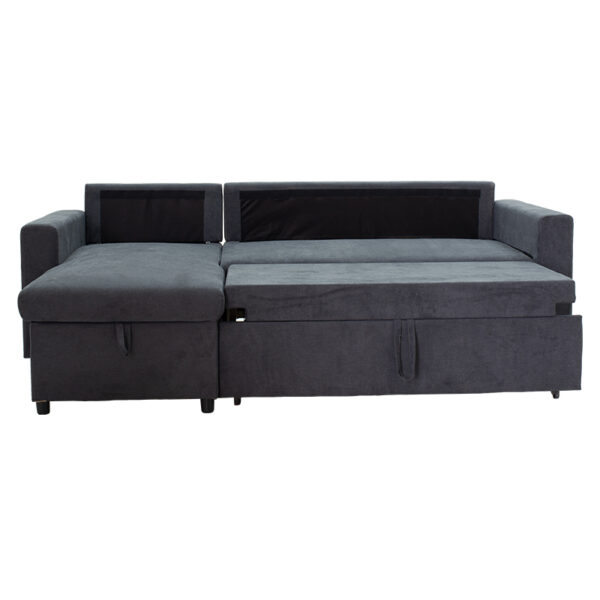 Γωνιακός καναπές-κρεβάτι αναστρέψιμος Lilian  ανθρακί 225x148x81εκ
