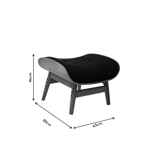 Πολυθρόνα-υποπόδιο relax Mirto  μασίφ ξύλο καρυδί-ύφασμα μπεζ 80x80x96,5εκ
