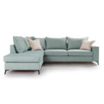 Γωνιακός καναπές δεξιά γωνία Romantic  ύφασμα Ciel-Cream 290x235x95εκ