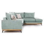 Γωνιακός καναπές αριστερή γωνία Luxury II  ύφασμα ciel-cream 290x235x95εκ