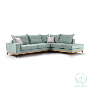 Γωνιακός καναπές αριστερή γωνία Luxury II  ύφασμα ciel-cream 290x235x95εκ
