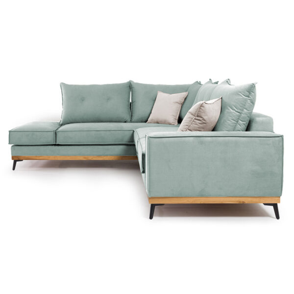 Γωνιακός καναπές δεξιά γωνία Luxury II  ύφασμα ciel-cream 290x235x95εκ