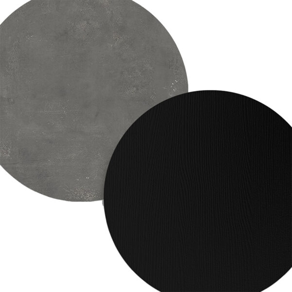 Σύνθετο σαλονιού επιτοίχιο Esmeralda  cement-μαύρο 174.5x27x145εκ