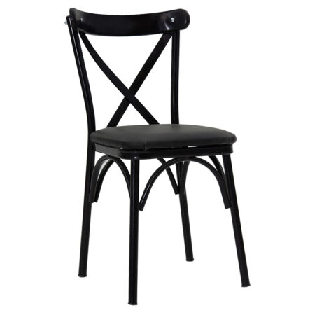 Καρέκλα Ruby  μαύρο-μαύρο πόδι