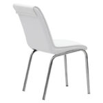 Καρέκλα Avante  PU λευκό-πόδι χρωμίου