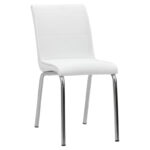 Καρέκλα Avante  PU λευκό-πόδι χρωμίου
