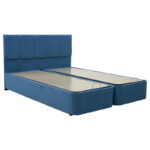 Κρεβάτι διπλό Cassian  ύφασμα γαλάζιο 150x200εκ