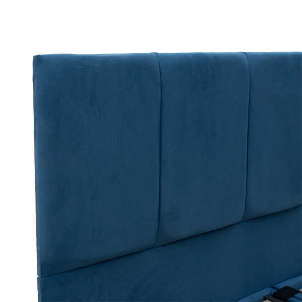 Κρεβάτι διπλό Cassian  ύφασμα γαλάζιο 150x200εκ