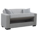 Kαναπές κρεβάτι Vox  2θέσιος ύφασμα γκρι 148x77x80εκ
