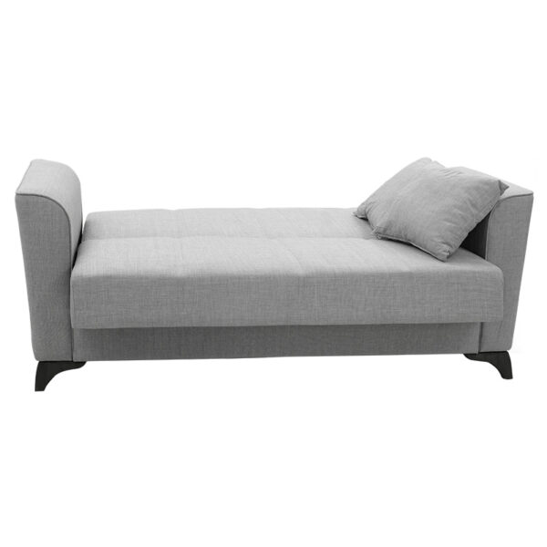 Kαναπές κρεβάτι Asma  2θέσιος ύφασμα γκρι 156x76x85εκ