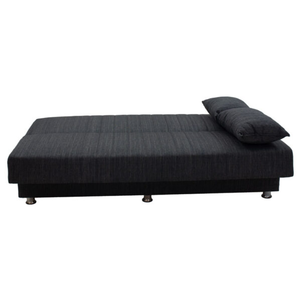 Kαναπές κρεβάτι Romina  3θέσιος ύφασμα ανθρακί 180x75x80εκ