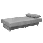 Kαναπές κρεβάτι Romina  3θέσιος ύφασμα γκρι 180x75x80εκ