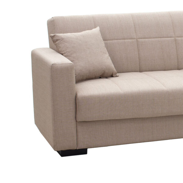 Kαναπές κρεβάτι Vox  3θέσιος ύφασμα μπεζ 212x77x80εκ