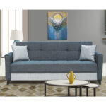 Kαναπές-κρεβάτι Isadora  3θέσιος ύφασμα ανθρακί-γκρι 210x75x80εκ