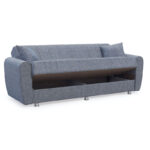 Kαναπές κρεβάτι Devoted  3θέσιος ύφασμα γκρι 210x75x80εκ