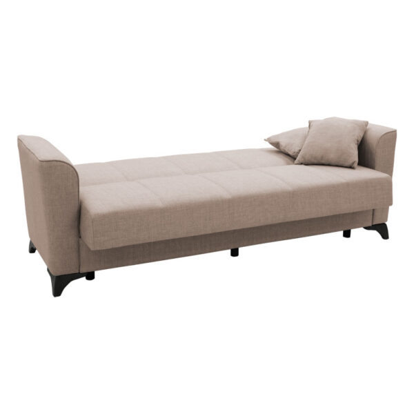 Kαναπές κρεβάτι Asma  3θέσιος ύφασμα μπεζ 217x76x85εκ