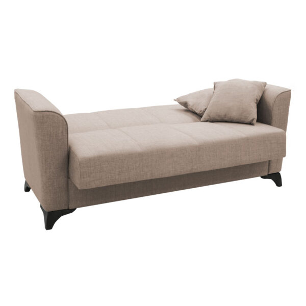 Kαναπές κρεβάτι Asma  2θέσιος ύφασμα μπεζ 156x76x85εκ