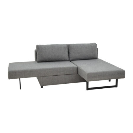 Πολυμορφικός καναπές-κρεβάτι Defry  γκρι ύφασμα 230x165x72εκ