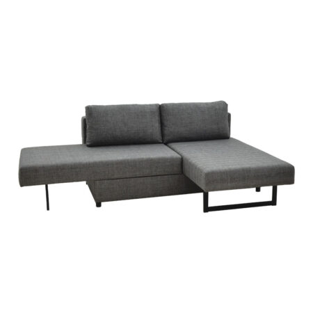 Πολυμορφικός καναπές-κρεβάτι Defry  ανθρακί ύφασμα 230x165x72εκ