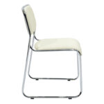 Καρέκλα επισκέπτη Asher  με PVC χρώμα λευκό