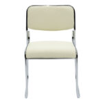 Καρέκλα επισκέπτη Asher  με PVC χρώμα λευκό