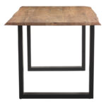 Τραπέζι Slim  μασίφ ξύλο ακακίας καρυδί-πόδι μαύρο 160x85x75.6εκ
