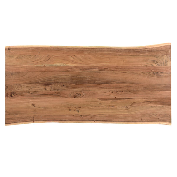 Τραπέζι Slim  μασίφ ξύλο ακακίας καρυδί-πόδι μαύρο 160x85x75.6εκ