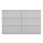 Συρταριέρα Cindy  6 συρταριών λευκό 120x40x75εκ