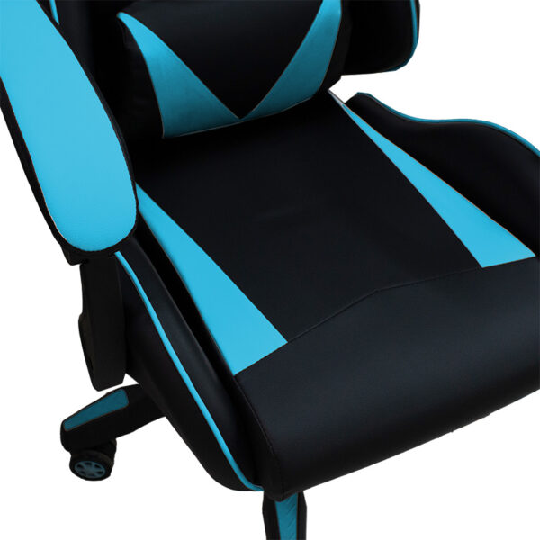 Καρέκλα γραφείου gaming Leoni  PU μαύρο-μπλε