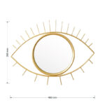 Καθρέπτης Eye  χρυσό 46x2x26εκ