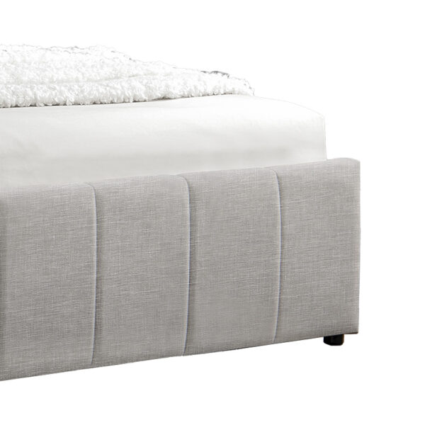 Κρεβάτι διπλό Tatiana  ύφασμα γκρι με αποθηκευτικό χώρο 160x200εκ
