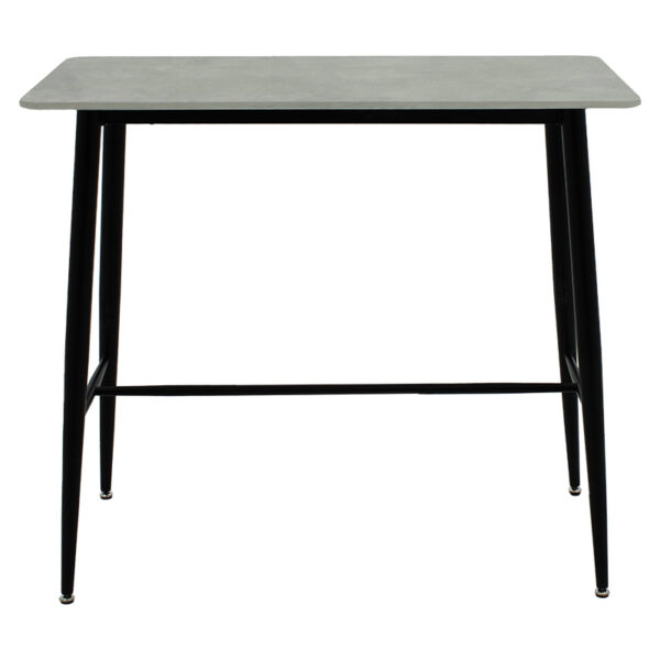 Tραπέζι μπαρ Harriet  MDF cement-μαύρο 120x60x105εκ