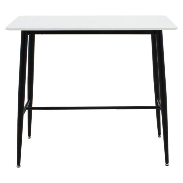 Tραπέζι μπαρ Harriet  MDF λευκό-μαύρο 120x60x105εκ