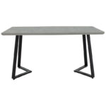 Tραπέζι Garren  MDF cement-μαύρο 150x90x75εκ