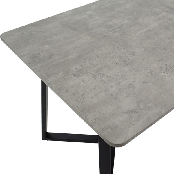 Tραπέζι Garren  MDF cement-μαύρο 150x90x75εκ