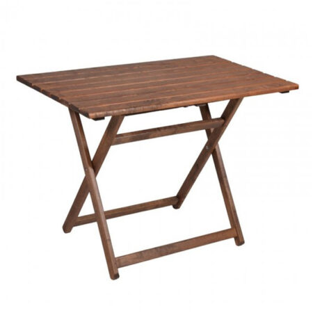 Τραπέζι Retto  μασίφ ξύλο οξιάς καρυδί εμποτισμού 100x60x71εκ