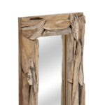 Καθρέπτης Areli  μασίφ ξύλο φυσικό 40x6x80εκ
