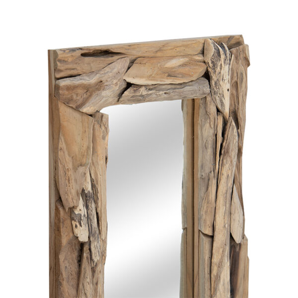 Καθρέπτης Areli  μασίφ ξύλο φυσικό 80x6x150εκ