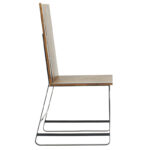 Καρέκλα Elora  μασίφ ξύλο ακακίας καρυδί-μέταλλο μαύρο