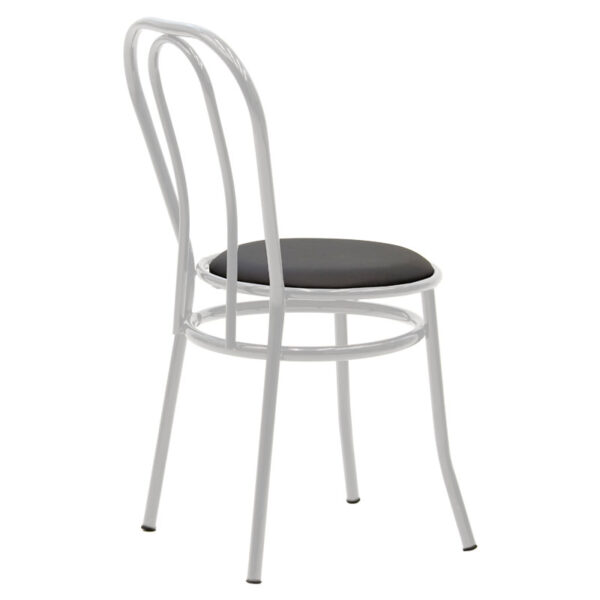Καρέκλα Βιέννης I  pu μαύρο-μέταλλο λευκό